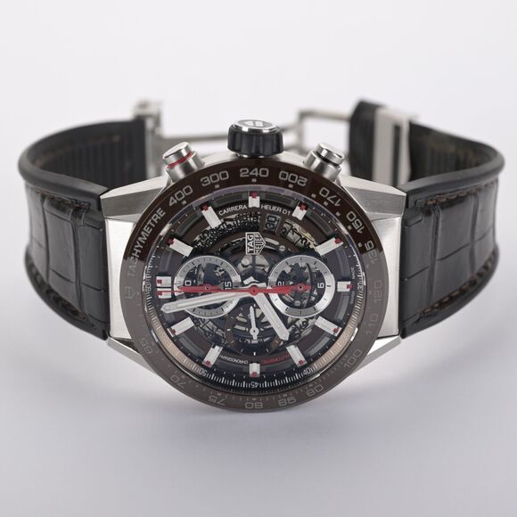 TAG Heuer Carrera CAR201U-0 Skeleton Brown Automatic 43mm Men's Watch - Picture 12 of 12
